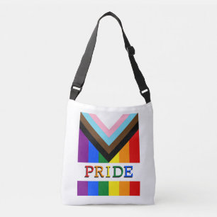 LGBTQ & Pride - Rainbow Progress Flag mode Crossbody Tas
