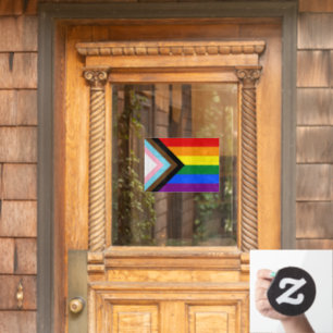 LGBTQ & Pride - Rainbow Progress Flag Raamsticker