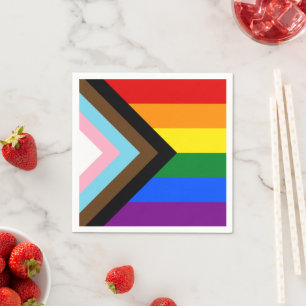 LGBTQ & Pride - Rainbow Progress Flag Servet