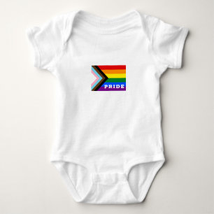 LGBTQ & Pride - Rainbow Progress Flag Toddler Romper