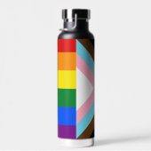 LGBTQ & Pride - Rainbow Progress Flag Waterfles (Rechts)