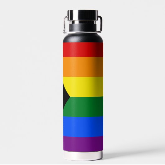 LGBTQ & Pride - Rainbow Progress Flag Waterfles (Achterkant)