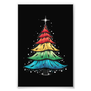 LGBTQ Pride Regenboog Vlag Gay Kerstboom Gifts Foto Afdruk