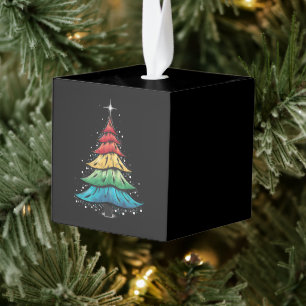 LGBTQ Pride Regenboog Vlag Gay Kerstboom Gifts Kubus Ornament