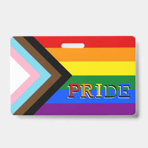 LGBTQ & Pride - Regenboog Vooruitgangs Vlag Badge