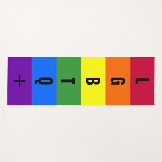 LGBTQ+ Pride regenboog Yogamat (Voorkant (horizontaal))