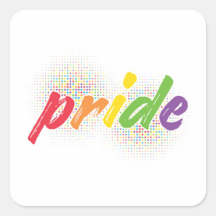 LGBTQ - Pride - regenboogkleuren Vierkante Sticker