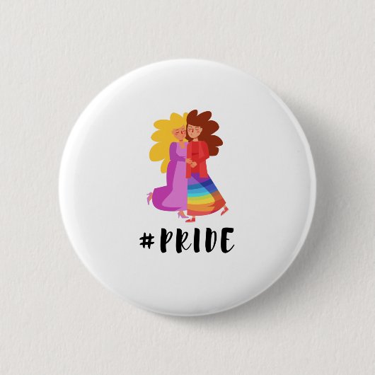 LGBTQ+ #Pride Ronde Button 5,7 Cm (Voorkant)