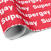 LGBTQ Pride  Supergay Cadeaupapier (Rol Hoek)