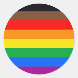 LGBTQ Pride-vlag (8 Strepen) Ronde Sticker
