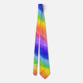 LGBTQ Pride Waterverf Rainbow Gold Monogram Stropdas (Achterkant)