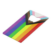 LGBTQ+ Prioriteit Kredietkaart Flessenopener (Achterkant Gekanteld)