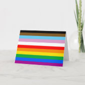 LGBTQ+ Progrès Drapeaux Frappes Carte de vacances (Devant)