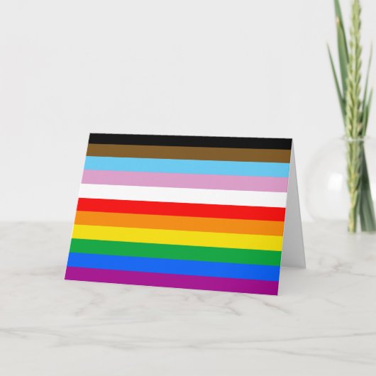 LGBTQ+ Progrès Drapeaux Frappes Carte de vacances (Devant)