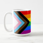 LGBTQ+ Progrès Fierté Drapeau Café Mug (Gauche)