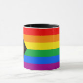 LGBTQ+ Progrès Fierté Drapeau Café Mug (Centre)