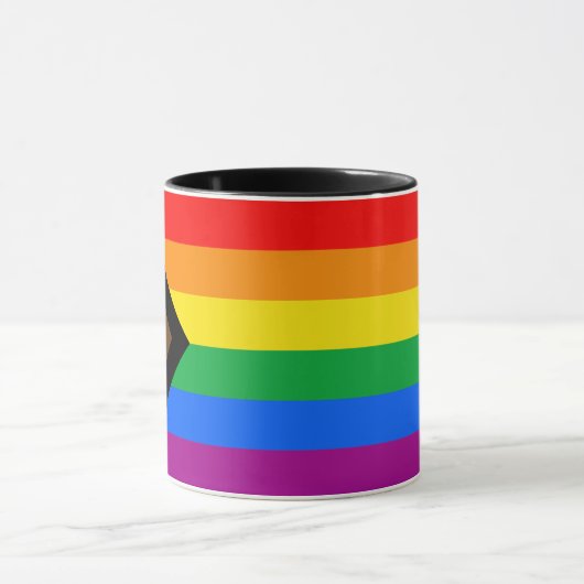 LGBTQ+ Progrès Fierté Drapeau Café Mug (Centre)