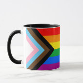LGBTQ+ Progrès Fierté Drapeau Café Mug (Gauche)