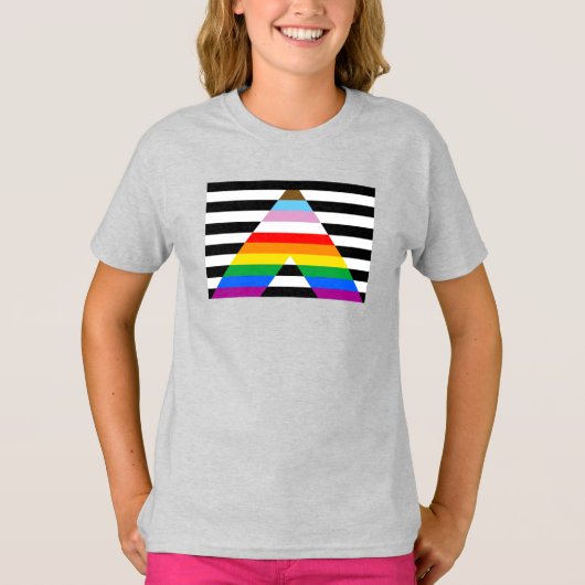 LGBTQ Progress Alal Pride Flag T-shirt (Voorkant)