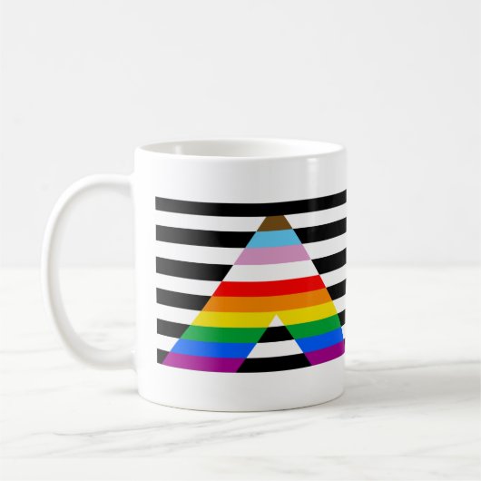 LGBTQ Progress Ally Pride Flag Koffiemok (Links)