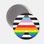 LGBTQ Progress Ally Pride Flag Magneet (Voorkant / Achterkant)