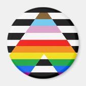 LGBTQ Progress Ally Pride Flag Magneet (Voorkant)
