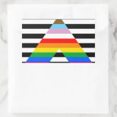 LGBTQ Progress Ally Pride Flag Rechthoekige Sticker (Tas)