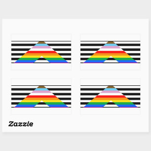 LGBTQ Progress Ally Pride Flag Rechthoekige Sticker