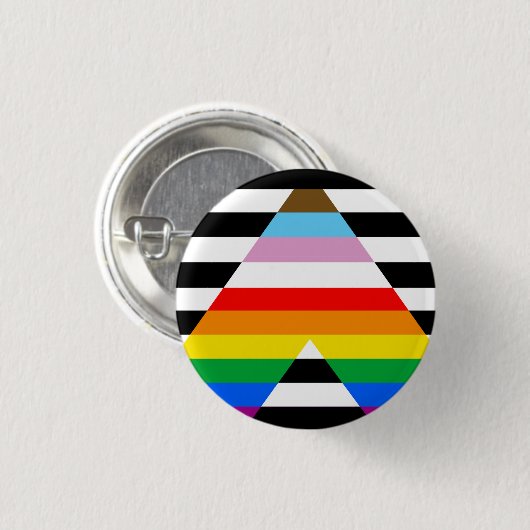 LGBTQ Progress Ally Pride Flag Ronde Button 3,2 Cm (Voorkant /achterkant)