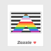 LGBTQ Progress Ally Pride Flag Sticker (Vel)