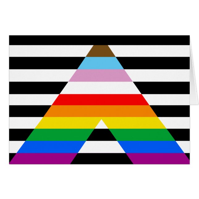 LGBTQ Progress Ally Pride Vlag (Voorkant Horizontaal)