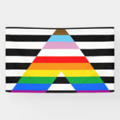 LGBTQ Progress Ally Pride Vlag Spandoek (Horizontaal)