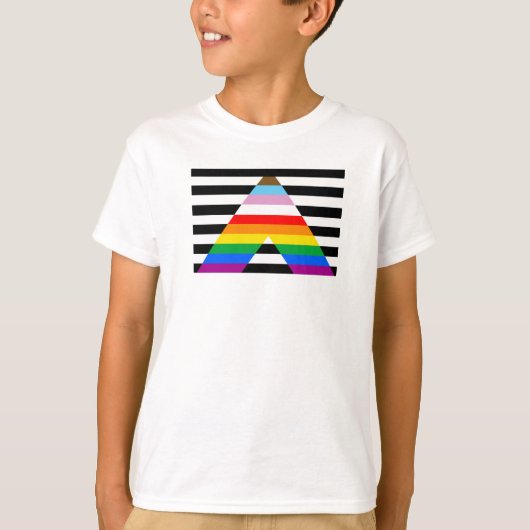 LGBTQ Progress Ally Pride Vlag T-shirt (Voorkant)