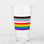 LGBTQ+ Progress Flag Strepen Glas (Voorkant)