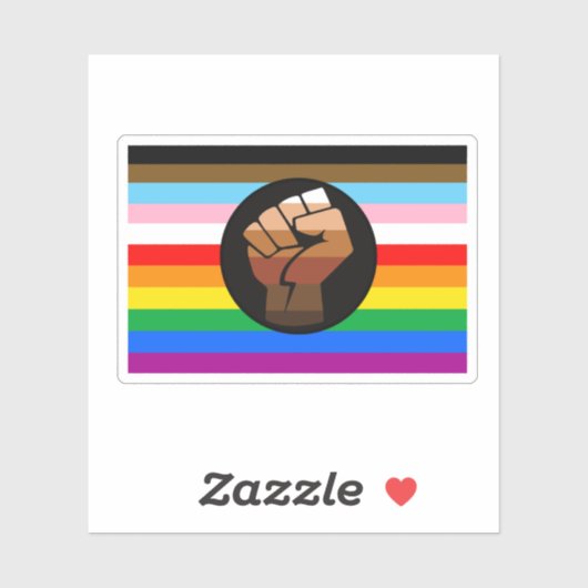 LGBTQ+ Progress POC Pride-vlag Sticker (Vel)
