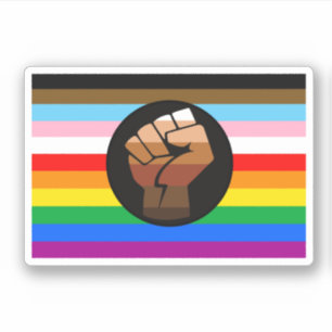 LGBTQ+ Progress POC Pride-vlag Sticker