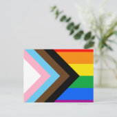 LGBTQ+ Progress Pride Briefkaart (Staand voorkant)