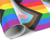 LGBTQ+ Progress Pride Cadeaupapier (Rol Hoek)