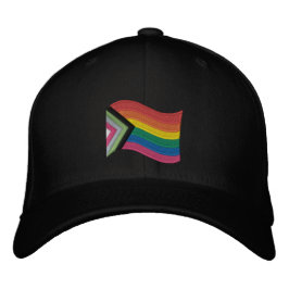 LGBTQ+ Progress Pride Flag Bembroided Baseball Ca Geborduurde Pet
