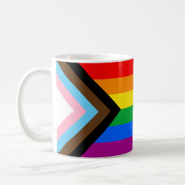 LGBTQ+ Progress Pride Flag Coffee Mok