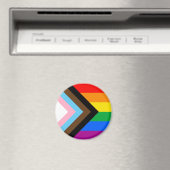 LGBTQ+ Progress Pride Flag Magnet Magneet (Insitu (Vaatwasser))