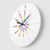 LGBTQ+ Progress Pride Flag Polka Dot Geeky Grote Klok (Hoek)