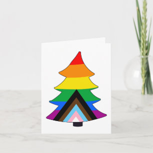 LGBTQ+ Progress Pride Holigay Tree Kaart
