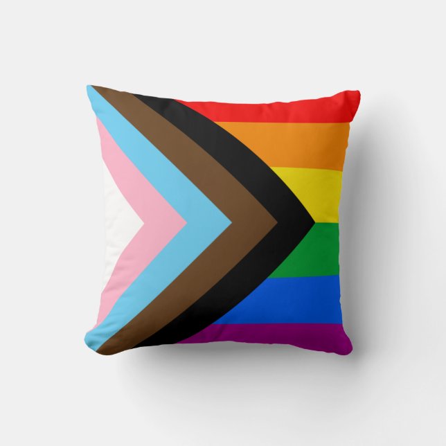 LGBTQ+ Progress Pride Kussen (Voorkant)