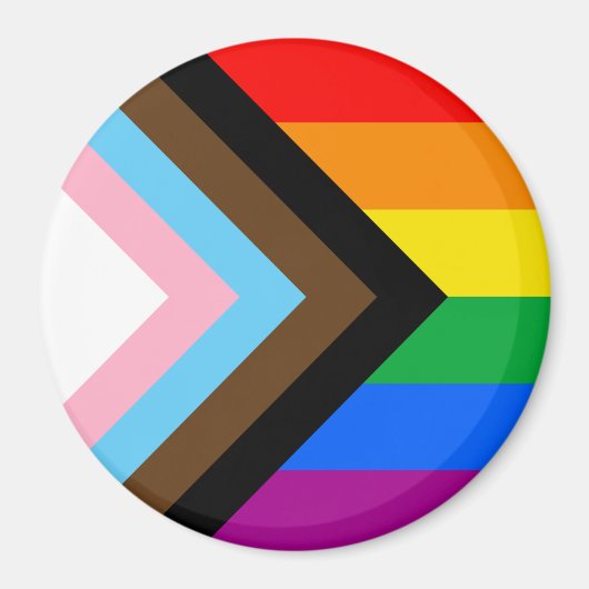 LGBTQ+ Progress Pride Magneet (Voorkant)