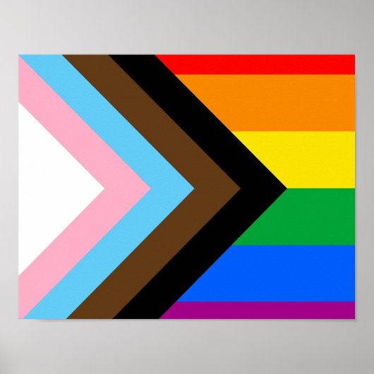 LGBTQ+ Progress Pride Poster (Voorkant)