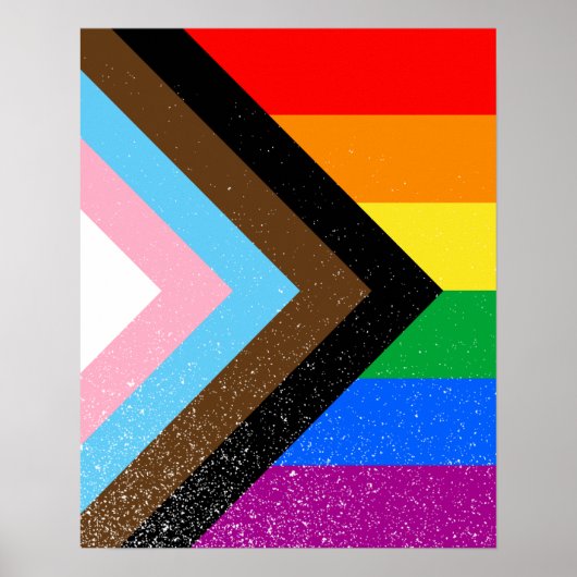 LGBTQ+ Progress Pride Poster (Voorkant)