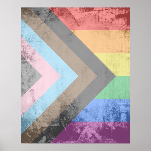LGBTQ+ Progress Pride Poster (Voorkant)