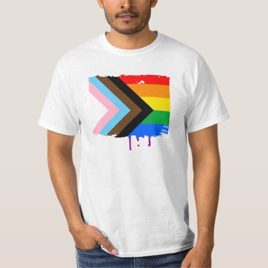 LGBTQ+ Progress Pride T-shirt (Voorkant)