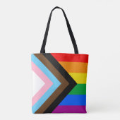 LGBTQ+ Progress Pride-vlag Draagtas (Achterkant)